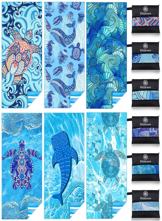 Widdonen Microfiber Lightweight Thin Beach Towel Sand Free Quick Dry Absorbent Compact Towels for Swimming Pool Camping Beach Accessories Large Easy Pack Travel Things for Vacation Essentials Gift - Image 1